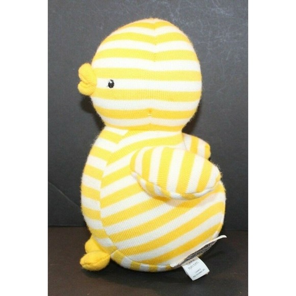 Jellycat Jelly Cat Dilly Dilley Duck Plush Baby Rattle Yellow stripe Lovey 7" - Picture 2 of 8